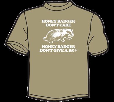 HONEY BADGER DONT CARE T Shirt WOMENS funny vintage 80s  