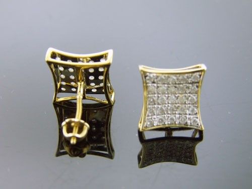 Brand new Unisex 14K Yellow Gold Diamond Earrings W/ 0.52CT 2.62Grms 