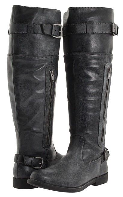 MADDEN GIRL Tall Riding Style Boots in Black and Tan  