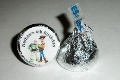 216 TOY STORY BIRTHDAY PARTY FAVORS HERSHEY KISS LABELS  