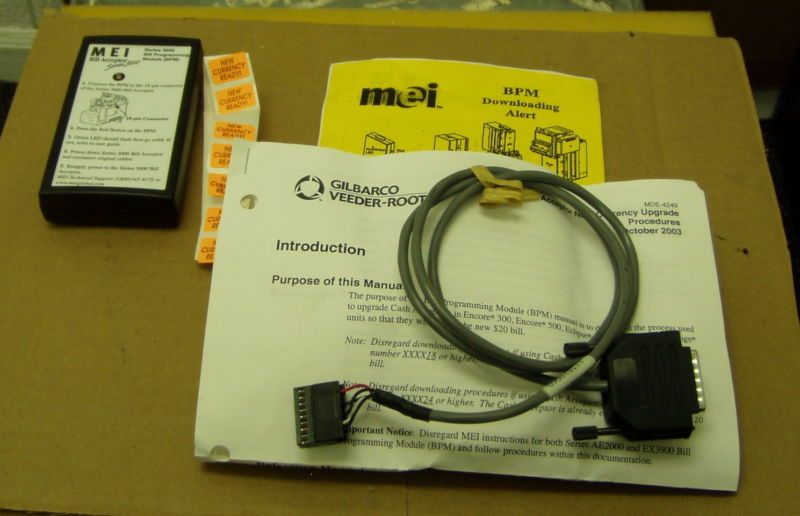 MEI SERIES 3000 BILL PROGRAMMING MODULE BPM M04009K002  