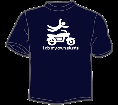 DO MY OWN STUNTS T Shirt MENS funny vtg 80s retro  