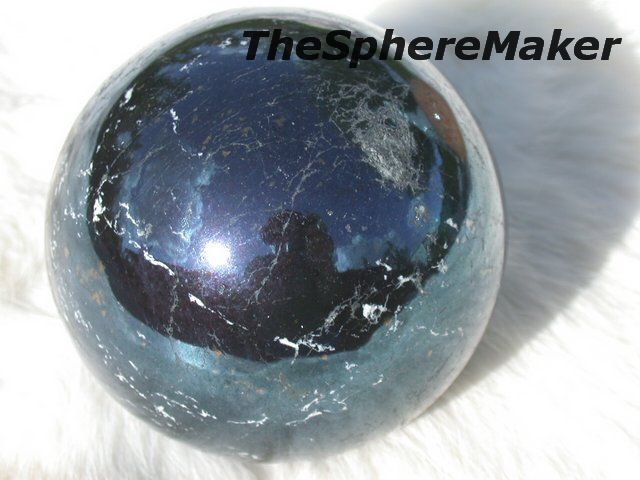 Siaz 2.27 COVELLITE SPHERE COPPER SULFIDE RARE LG INDIGO BLUE METAL 