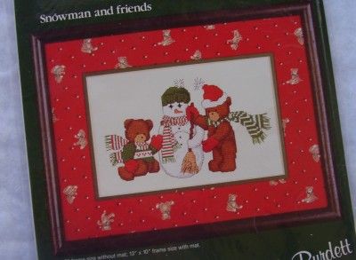 Dale Burdett Counted Cross Stitch Kit Snowman and Friends Christmas 