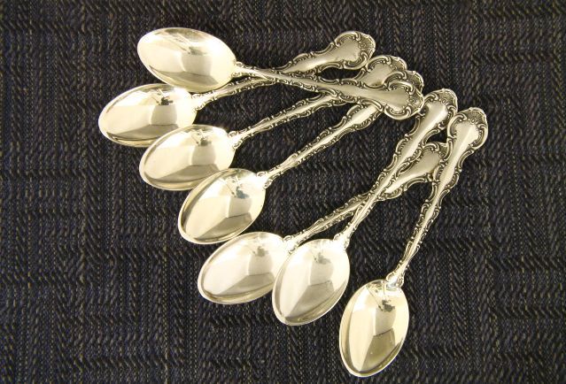 Gorham Strasbourg Sterling Demitasse Spoons No Mono  