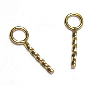 25 pcs 14K Gold Filled Eye Pin w/6.5mm Screw Peg  