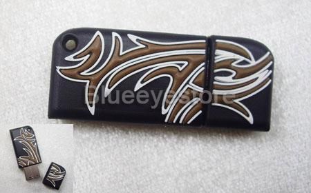 New black Tattoo USB Flash Memory Pen Drive stick 4GB  