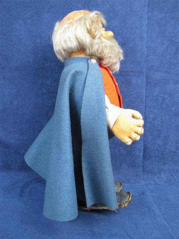 Vintage Steiff Shepherd Doll Cape Beard Gnome Elf wTag  