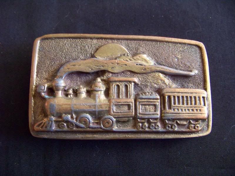 Adezy Locomotive Train Steam Engine Belt Buckle Western  