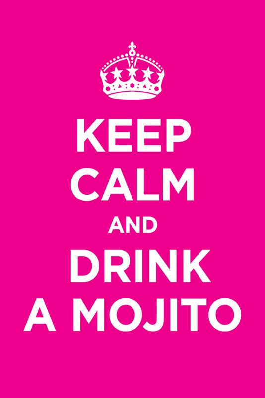 Vinyl sticker 20 (4.5x3cm) KEEP CALM AND DRINK A MOJITO PINK WW2 WWII 