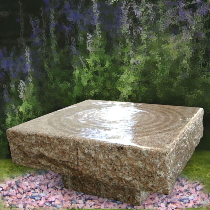 Granite Garden Flat Square Fountain Small  