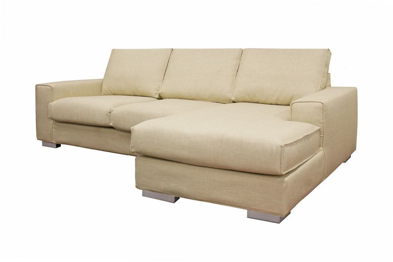 CAHAL Cream Twill Modern Sectional Sofa contemporary  