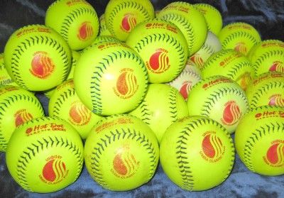   30 Worth Hot Dot Classic Plus 12 Slowpitch Softballs Used Great Shape