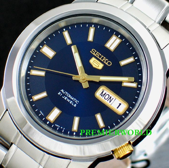 SEIKO MEN AUTOMATIC SEE THRU MARINE BLUE WATCH SNKK11  