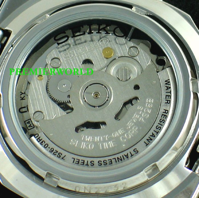 SEIKO MEN AUTOMATIC SEE THRU STEEL WATCH NEW SNKK71  