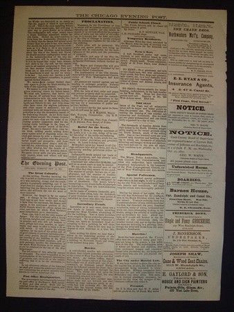 LX2 GREAT CHICAGO FIRE 4 MILES 2 DAYS FLAMES OCTOBER 10 1871 HISTORIC 