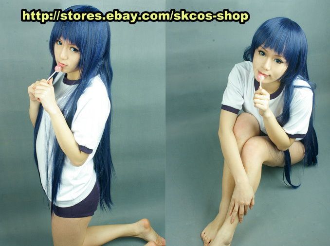 Kannazuki no miko Chikane Himemiya Cosplay wig costume 100cm  