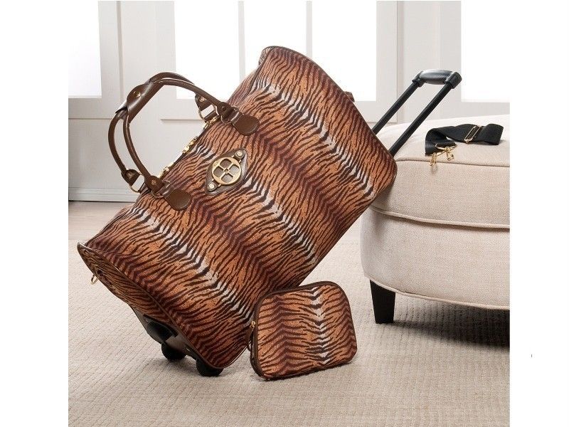 IMAN Global Chic Jet Set Go Fashion Diva Duffle Roller Bag