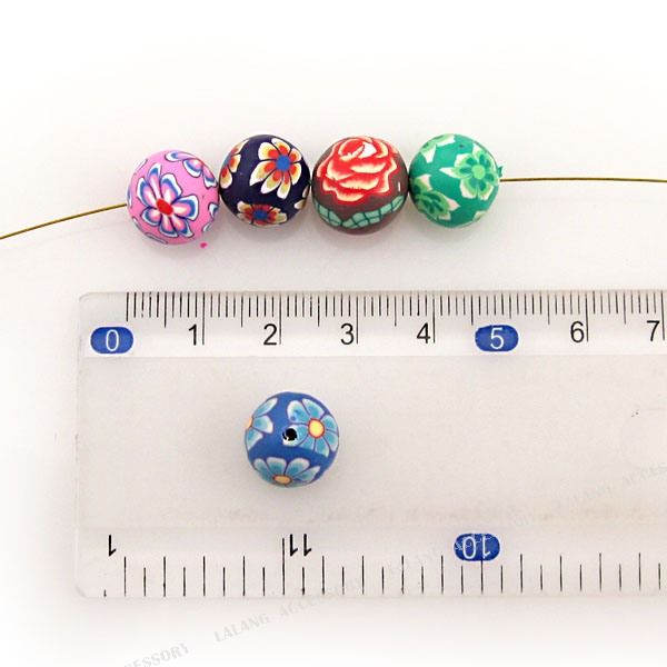60x Flower FIMO Polymer Clay Bead 12mm 110491 FREE P&P  