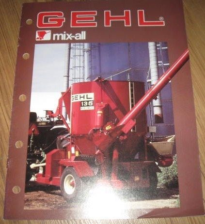 Gehl 135 Mix All Mix All Sales Showroom Brochure  