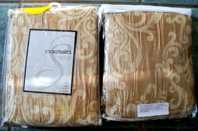 SHF CASTELLA ROD POCKET CURTAIN PANEL PAIR 110 X 84  