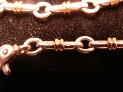 TIFFANY & CO DISCONTINUED 18K GOLD AND STERLING SILVER BRACELET 