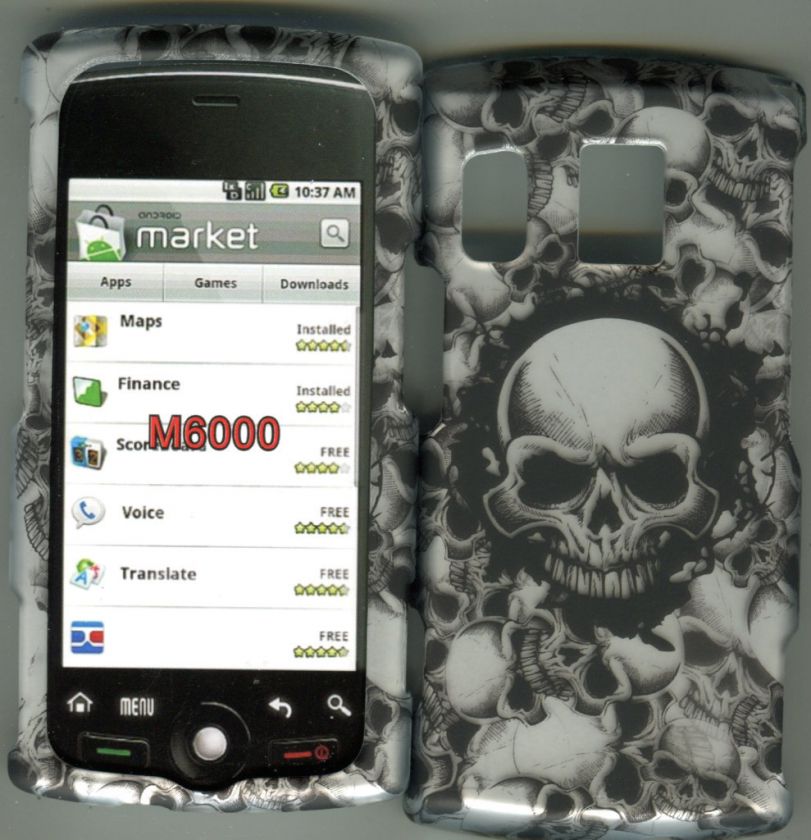  Zio by Kyocera M6000 Hard Case Cover Cricket Phone Multi Skulls  