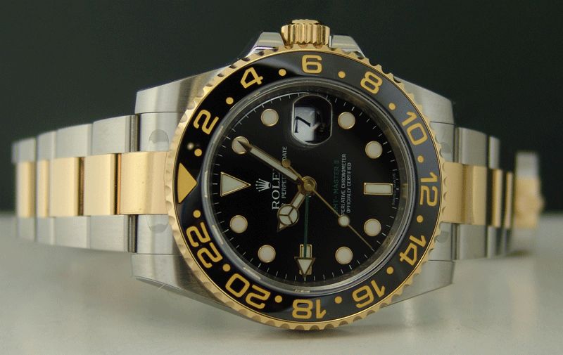 ROLEX   2011 18kt Gold SS GMT Master II CERAMIC 116713  