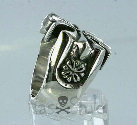 King Baby Studios GOTHIC Cross 925 Ring ANY SIZE  