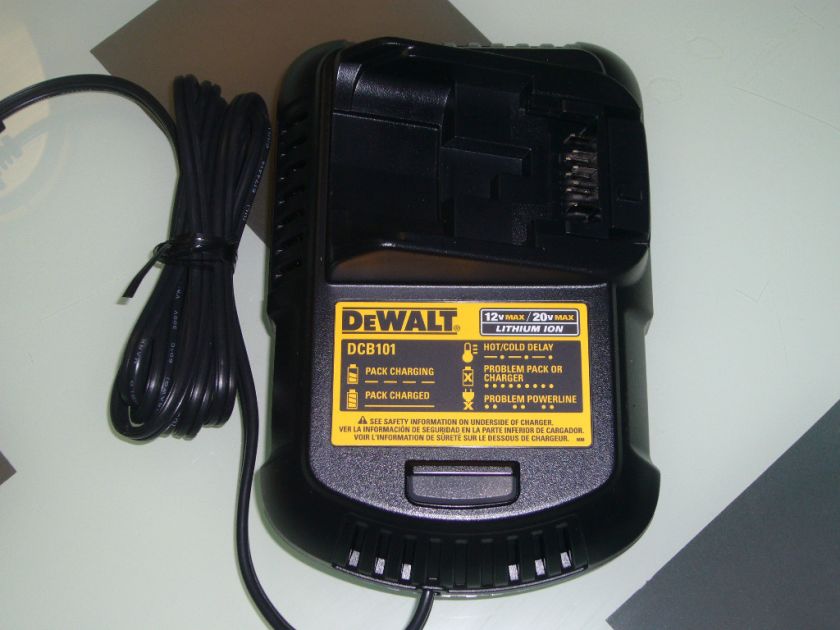 New 20v MAX Dewalt DCB101 20 volt Lithium Battery Charger for DCB201 