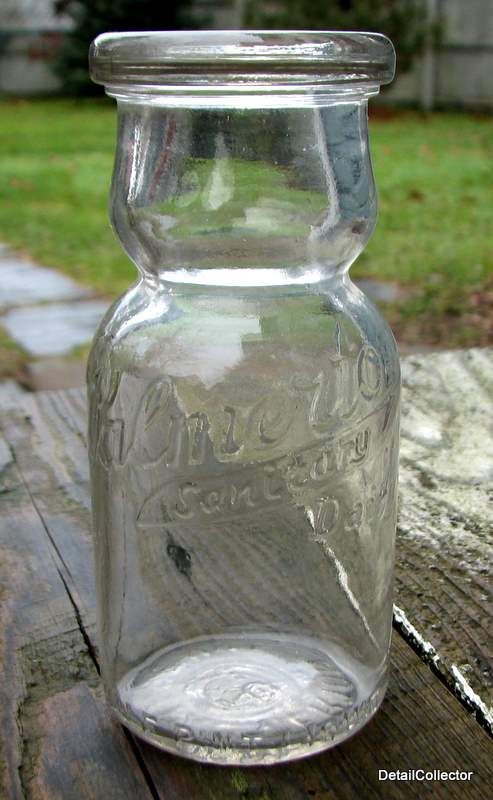 Palmerton Sanitary Dairy Half Pint Milk Bottle PA Pennsylvania Penna 