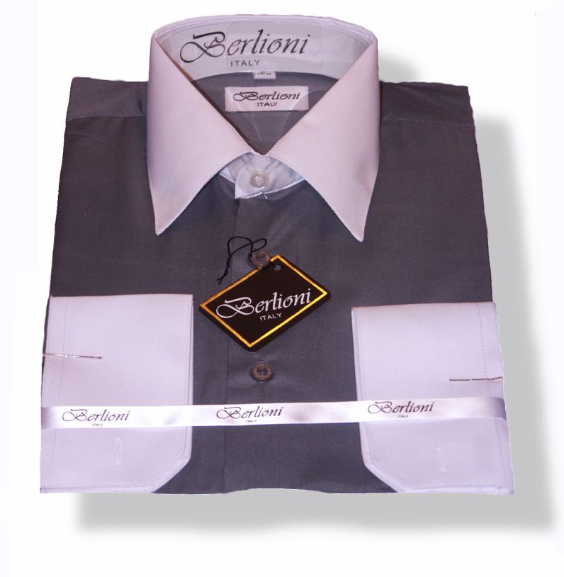 New Mens 9 Colors French Convertable Cuff Designer Dress Shirt  