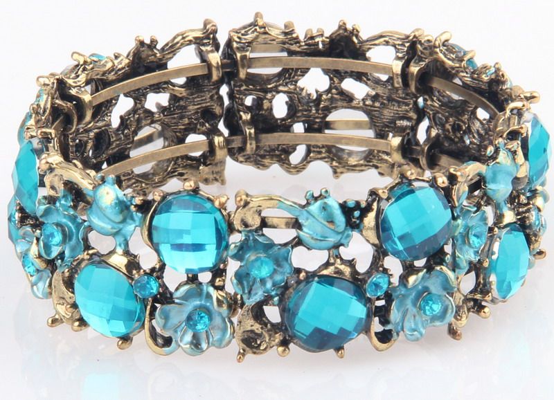 100% new Swarovski clear Crystal women bead cuff bracelet  