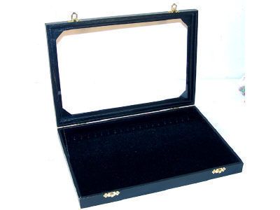 ENCLOSED JEWELRY DISPLAY BOX necklace holder case new  