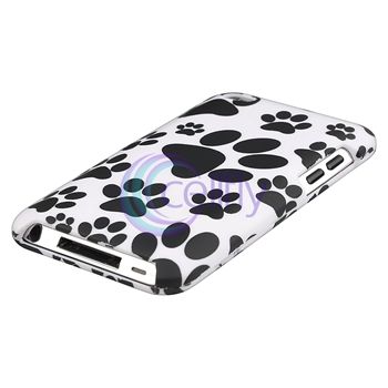 Item Combo Dog Paw Hard Plastic Case Cover for iPod Touch 4 4th 8GB 