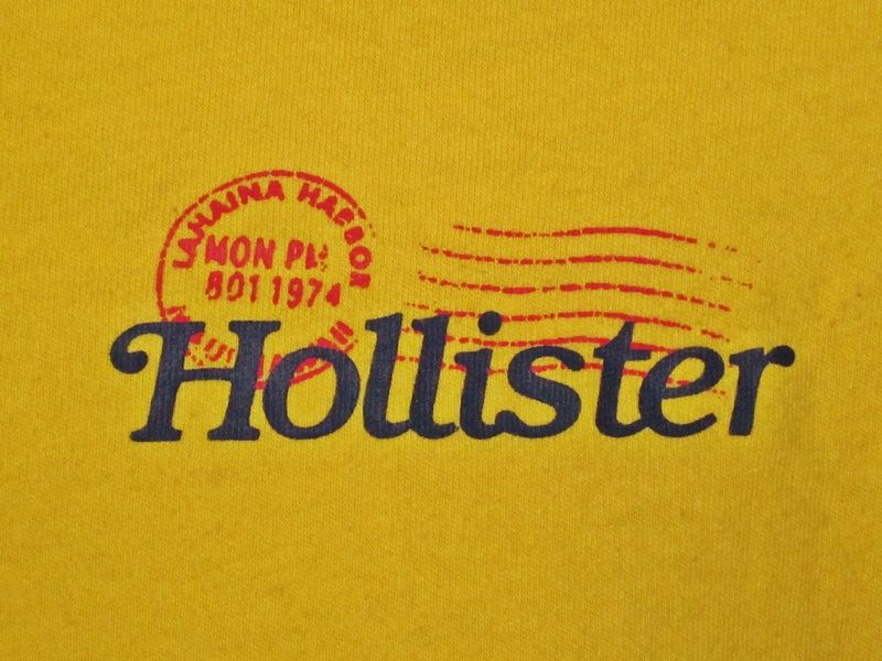 Mens Hollister Graphic T Shirt Yellow XLarge  