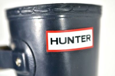 Hunter Original Short Navy Blue W23758 Snow Rain Boot Rainboot Sz 5M 