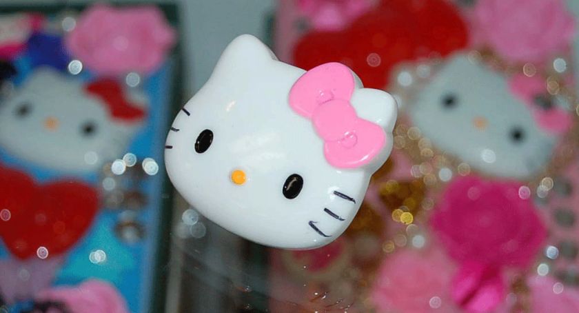 Big & Cute Hello kitty w/Light Pink Bow Ring Adjustable  