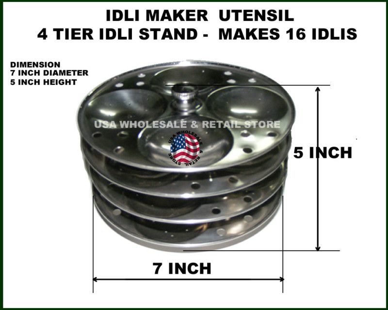 Tier IDLI MAKER Stand Utensil USA SELLER 7DIAX5HIGH  