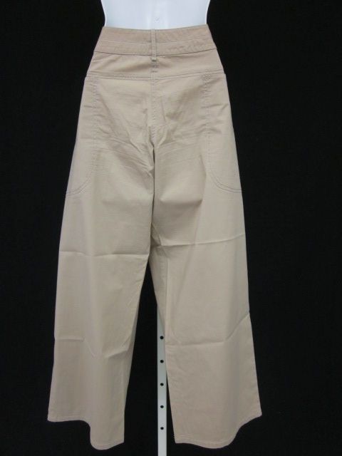 MAX STUDIO Tan Cropped Wide Leg Pants Slacks Sz M  