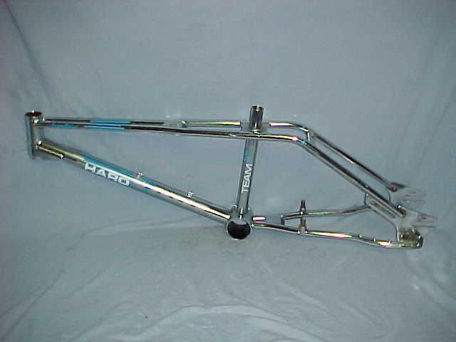 RARE Chrome 1988 HARO TEAM MASTER FRAME w/ NEW DECALS Old School BMX 