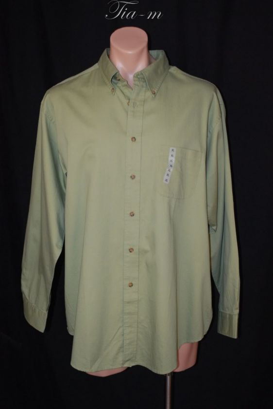   MUTED KIWI BUTTONED COLLAR COTTON DRESS SHIRT MEN SZ XL NWT $55  
