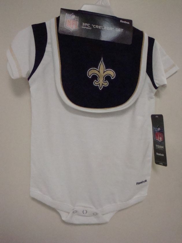 NEW ORLEANS SAINTS (reebok)3 piece(creeper,bib,booties)  