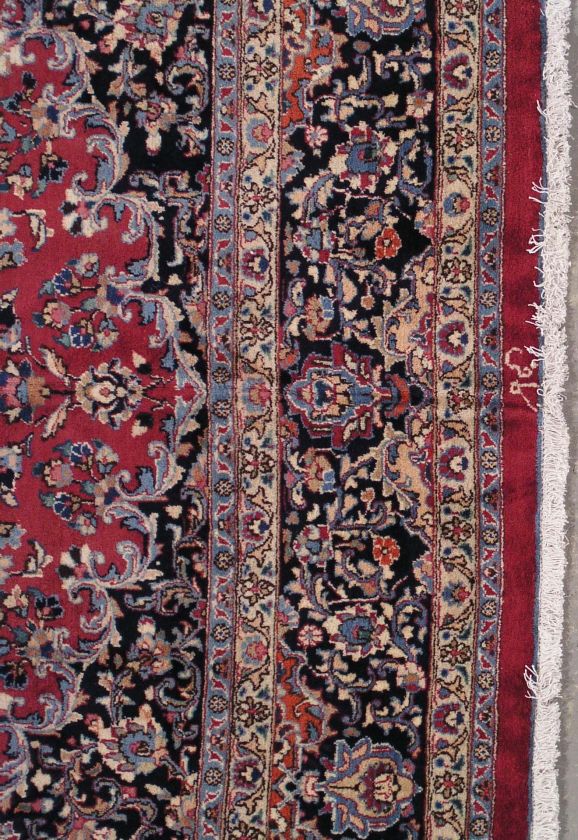 10x13 RED SIGNED PERSIAN KHORASAN WOOL AREA RUG CARPET  