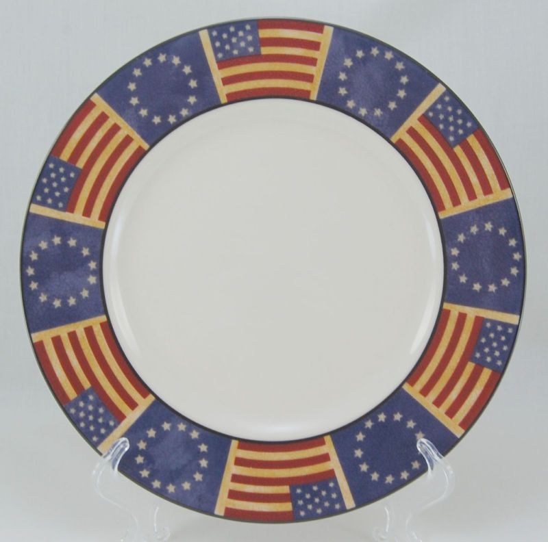 Coventry LIBERTY Dinner Plate AMERICAN FLAG Stars  