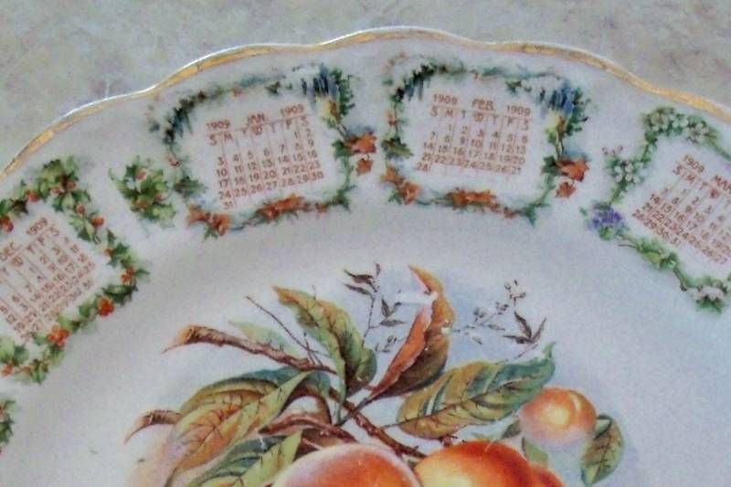 VINTAGE ADVERTISING PLATE 1909 CALENDER HAPPY NEW YEAR  