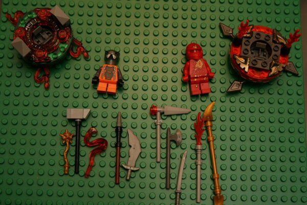 There are SEVERAL all new Ninjago weapons.