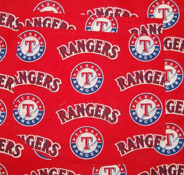 BARBEQUE APRON MADE W TEXAS RANGERS MLB FABRIC NEW LOOK  