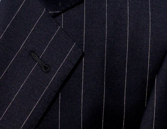   Daniele $1295 Navy Chalkstripe 150s Wool Mens Designer Business Suit