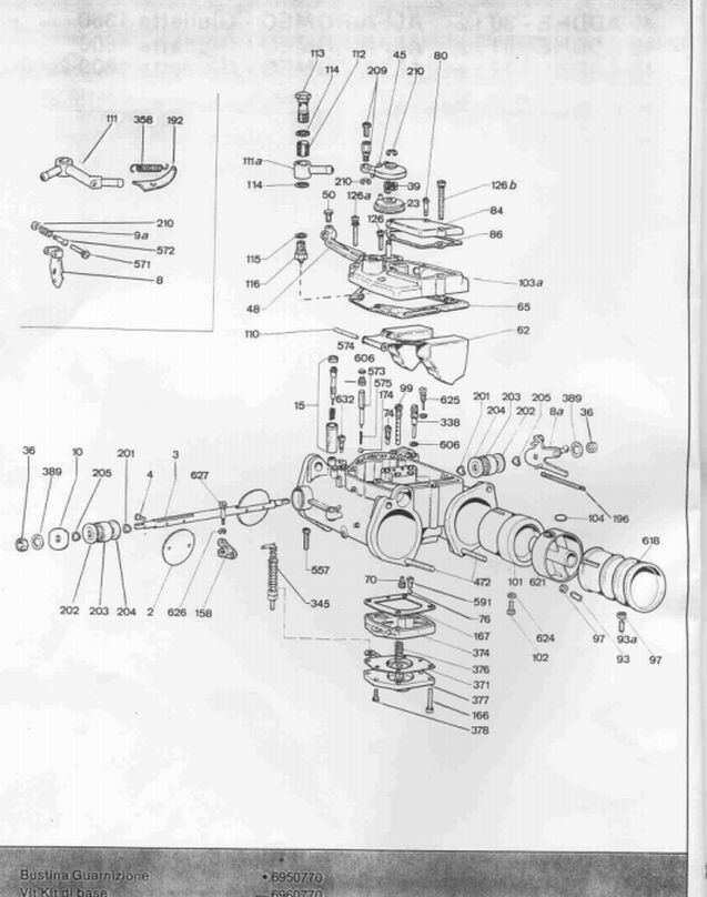 Gg; Main jets K; venturis a;air correctors g;Idle jets i; pump jets